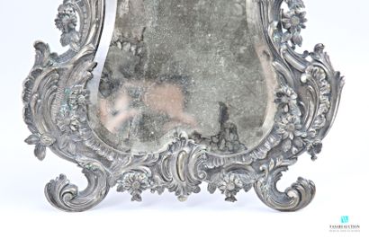 A silvered bronze psyche mirror of violoné...
