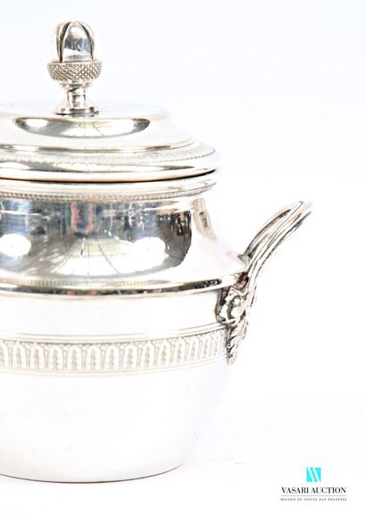 Milk jug and a sugar bowl in silver-plated...