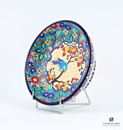 LONGWY Manufacture de
Earthenware mounted...