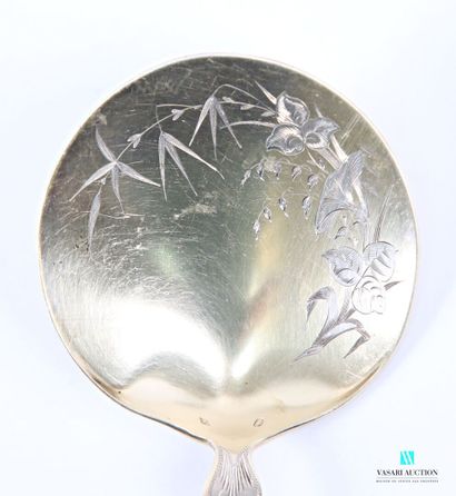 Cuillère à fraises en argent 950 millièmes,...