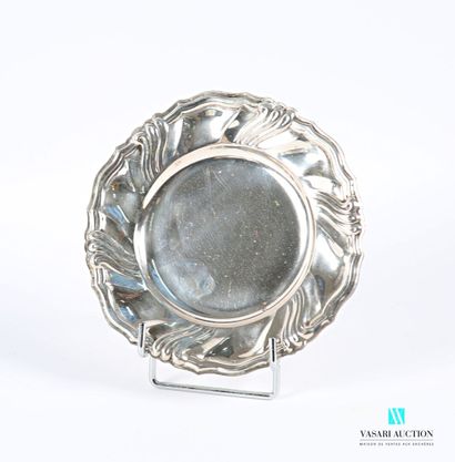 Dessous de bouteille en argent 800 millièmes,...