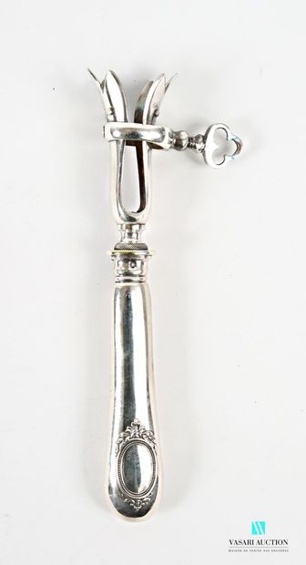 Manche à gigot en argent fourré 950 millièmes,...