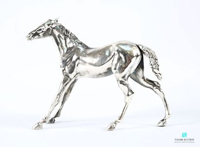 Silver-plated bronze subject depicting a...