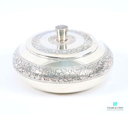 Bonbonnière de forme ronde en argent 950...