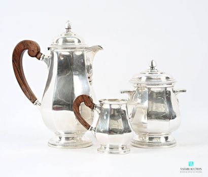 Silver-plated coffee set comprising a coffee...