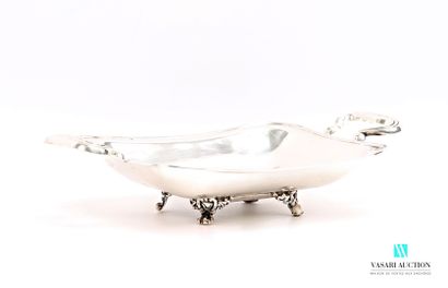 Corbeille en argent de forme rectangulaire,...
