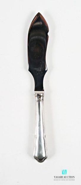Cheese knife, with purplish silver-plated...