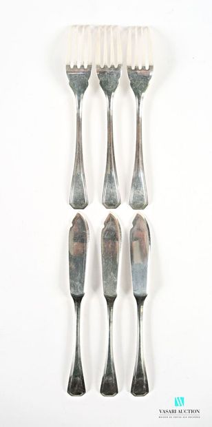 Suite of three América-style silver-plated...