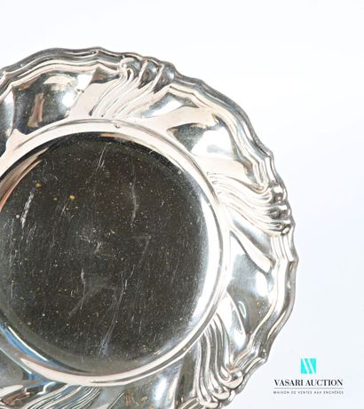 Dessous de bouteille en argent 800 millièmes,...