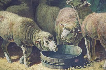 École française du XXème siècle
Moutons dans...