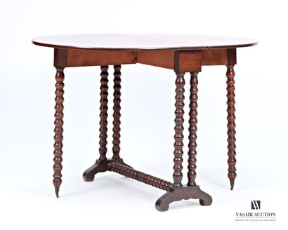 Table portefeuille en acajou et placage d'acajou,...