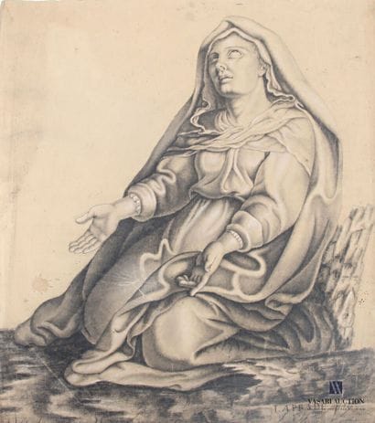 LAPRADE
(Actif vers 1803)
La Vierge en déploration,...