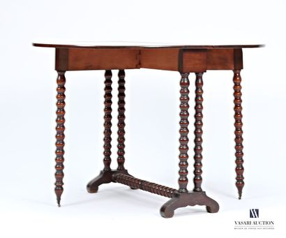 Table portefeuille en acajou et placage d'acajou,...