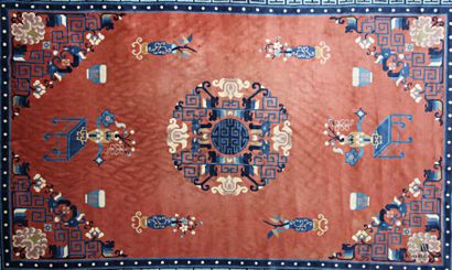 Tapis Chinois (chaine et trame en coton,...