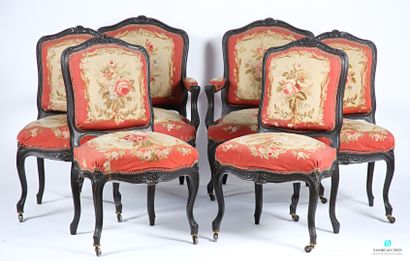 Partie de mobilier de salon comprenant deux...