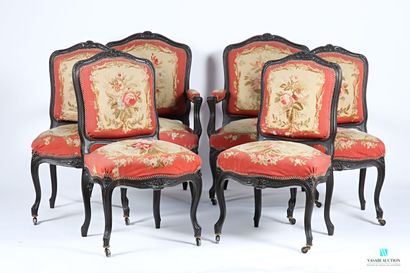 Partie de mobilier de salon comprenant deux...