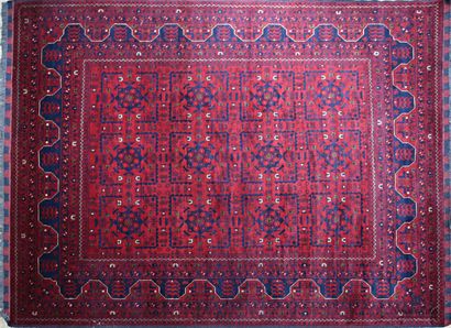 Tapis probablement Turkmène (chaine, trame...