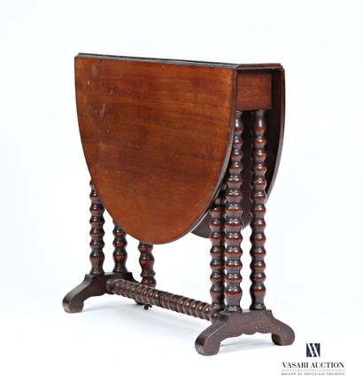 Table portefeuille en acajou et placage d'acajou,...