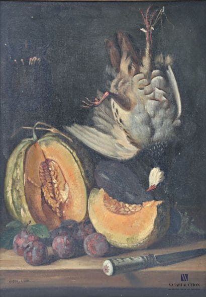 HUBER Léon Charles (1858-1928)
Nature morte...