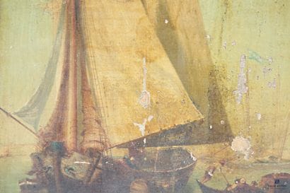 ROSIER Amédée (1831-1898) 
Voilier au large...