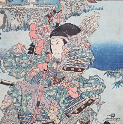 SHUNBAISAI HOKUEI
Guerrier 
Estampe en couleurs
(couleurs...