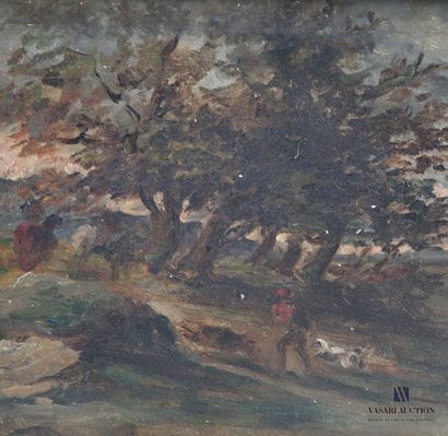 HUET Paul (Paris 1803 - 1869)
Fontainebleau
Panneau...