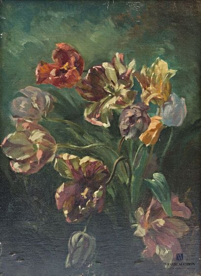 LABBÉ Emile-Charles (1820-1885)
Les tulipes
Huile...