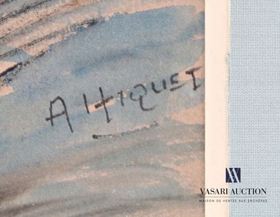 HIQUET Adolphe (1899-1965)
Homme à la cigarette
Aquarelle...