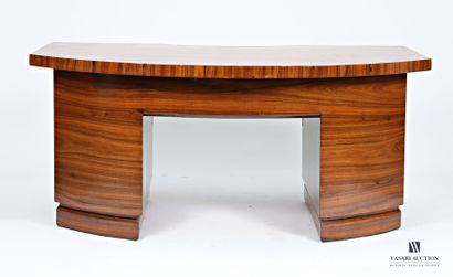Bureau en bois de placage marqueté en feuilles,...