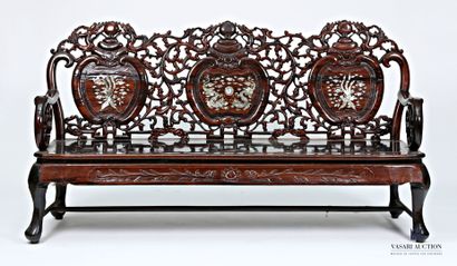 INDOCHINE
Canapé en palissandre vernis à...