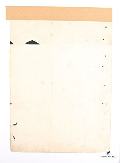 Ensemble de quatre estampes japonaises figurant...