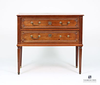 Commode bureau en acajou mouluré, elle ouvre...
