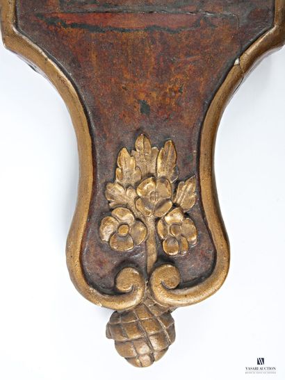Baromètre thermomètre en bois mouluré sculpté...