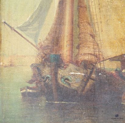 ROSIER Amédée (1831-1898) 
Voilier au large...