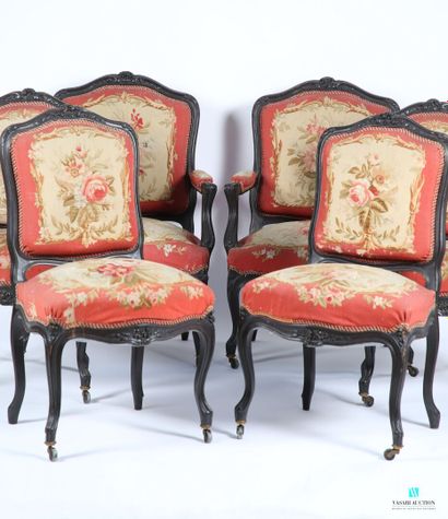 Partie de mobilier de salon comprenant deux...