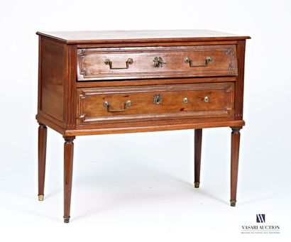 Commode bureau en acajou mouluré, elle ouvre...