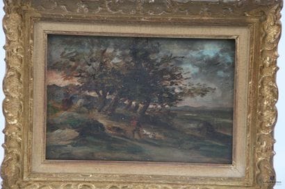 HUET Paul (Paris 1803 - 1869)
Fontainebleau
Panneau...