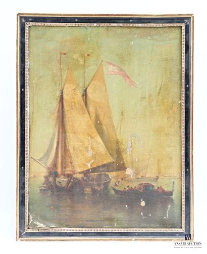 ROSIER Amédée (1831-1898) 
Voilier au large...