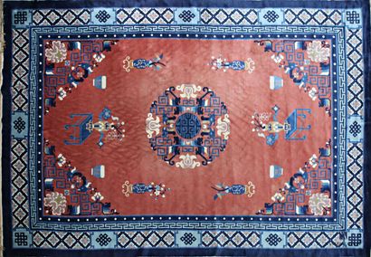 Tapis Chinois (chaine et trame en coton,...