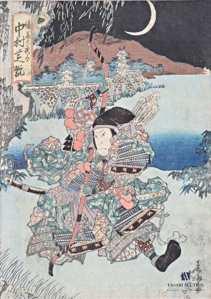SHUNBAISAI HOKUEI
Guerrier 
Estampe en couleurs
(couleurs...