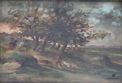 HUET Paul (Paris 1803 - 1869)
Fontainebleau
Panneau...