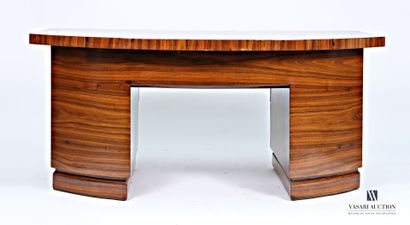 Bureau en bois de placage marqueté en feuilles,...