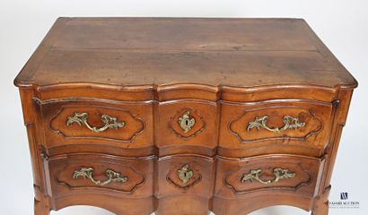 Commode sauteuse en bois naturel mouluré...