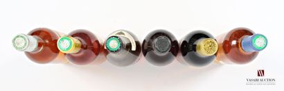 Lot de 6 bouteilles de vins blancs comprenant...