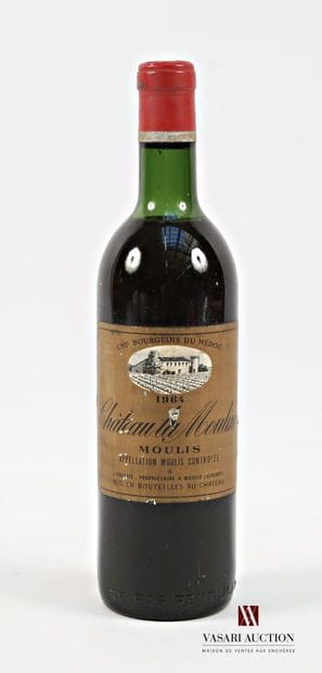 1 bottle Château LA MOULINE Moulis CB 1964
	Faded...
