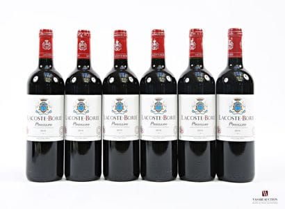 6 bottles Château LACOSTE-BORIE Pauillac...