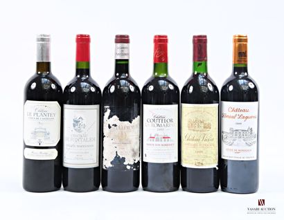 Lot de 6 bouteilles comprenant : 		
1 bouteille	Château...