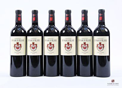 6 bottles Château D'AIGUILHE Castillon-Côtes...