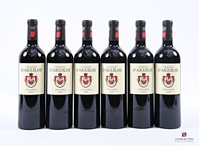 6 bottles Château D'AIGUILHE Castillon-Côtes...