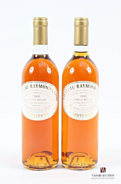 2 bottles Château RAYMOND LAFON Sauternes...
